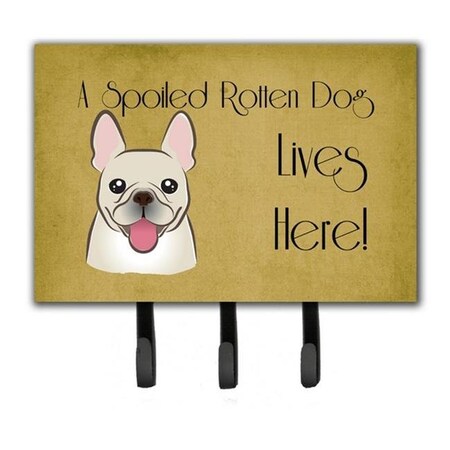 Carolines Treasures Carolines Treasures BB1486TH68 French Bulldog Spoiled Dog Lives Here Leash & Key Holder BB1486TH68
